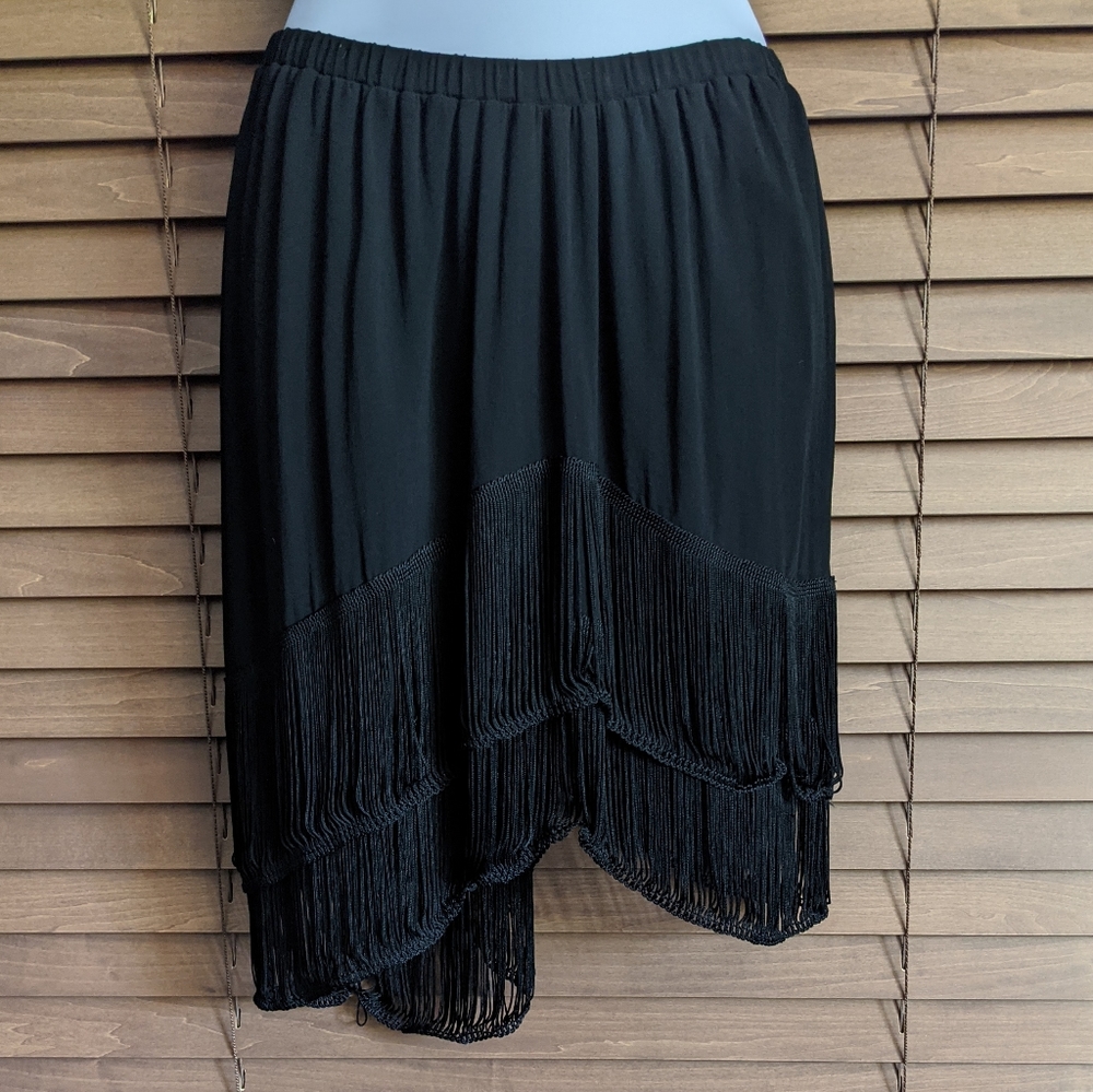 NWT Clover Canyon asymmetrical skirt long fringe